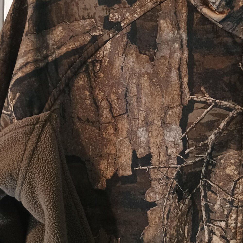 Magellan Outdoors Boone Fleece Jacket XL Brown Camo Full Zip Hunting - Picture 6 of 10